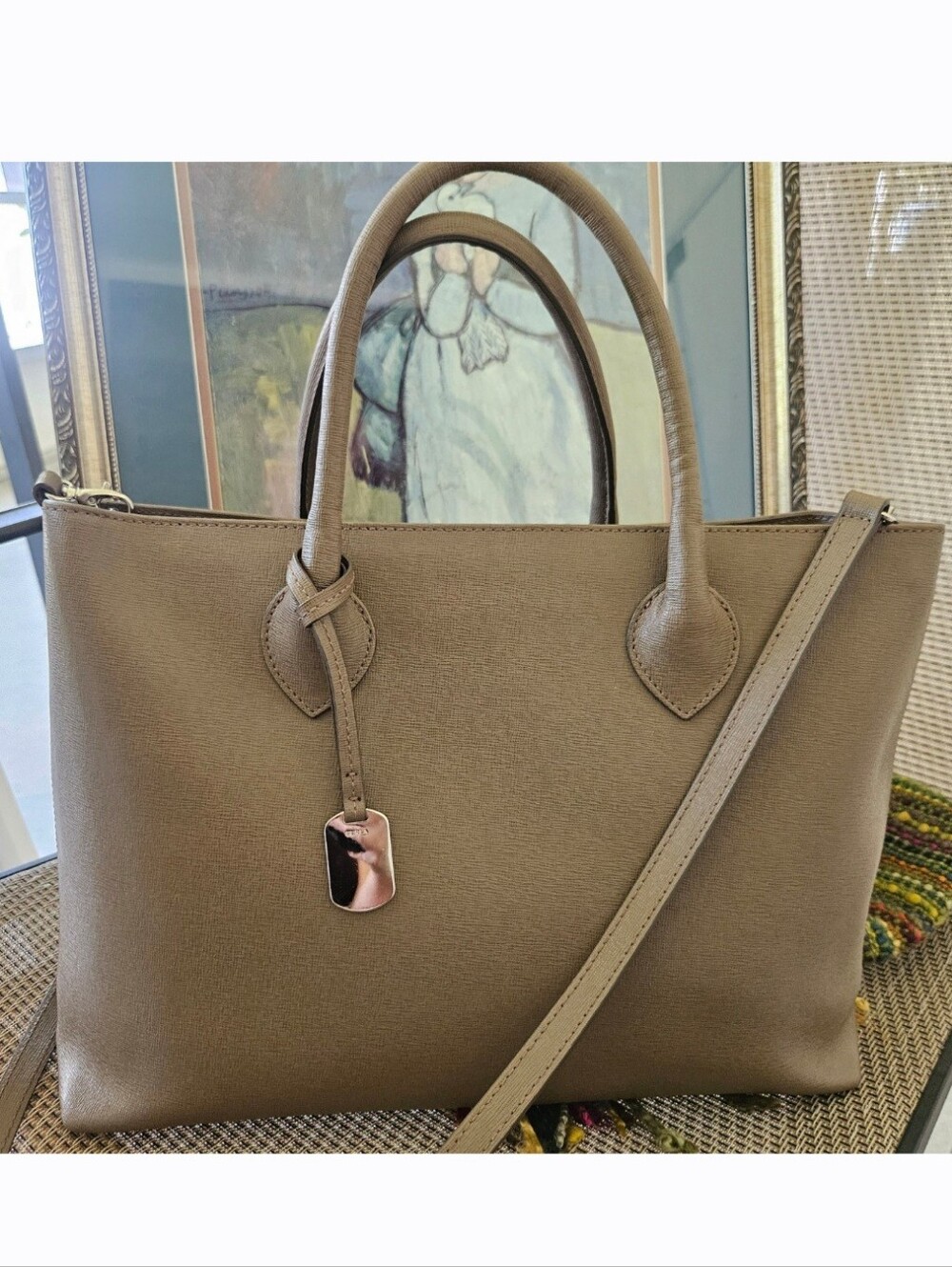 Furla Handbag, Taupe FURLA large Handbag, Please Read Description